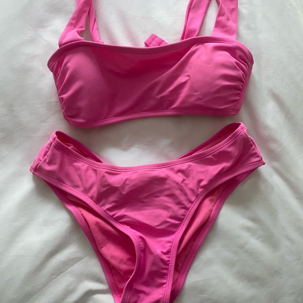 Hot pink bikini